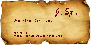Jergler Szilas névjegykártya